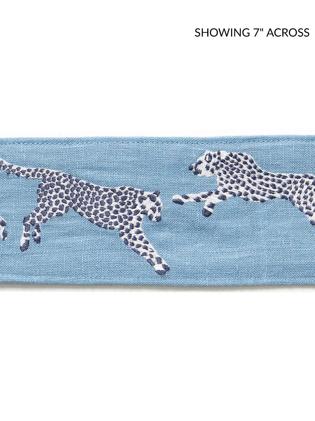 Leaping Cheetah Embrdry Tape - Cloud Nine - Scalamandre Trim