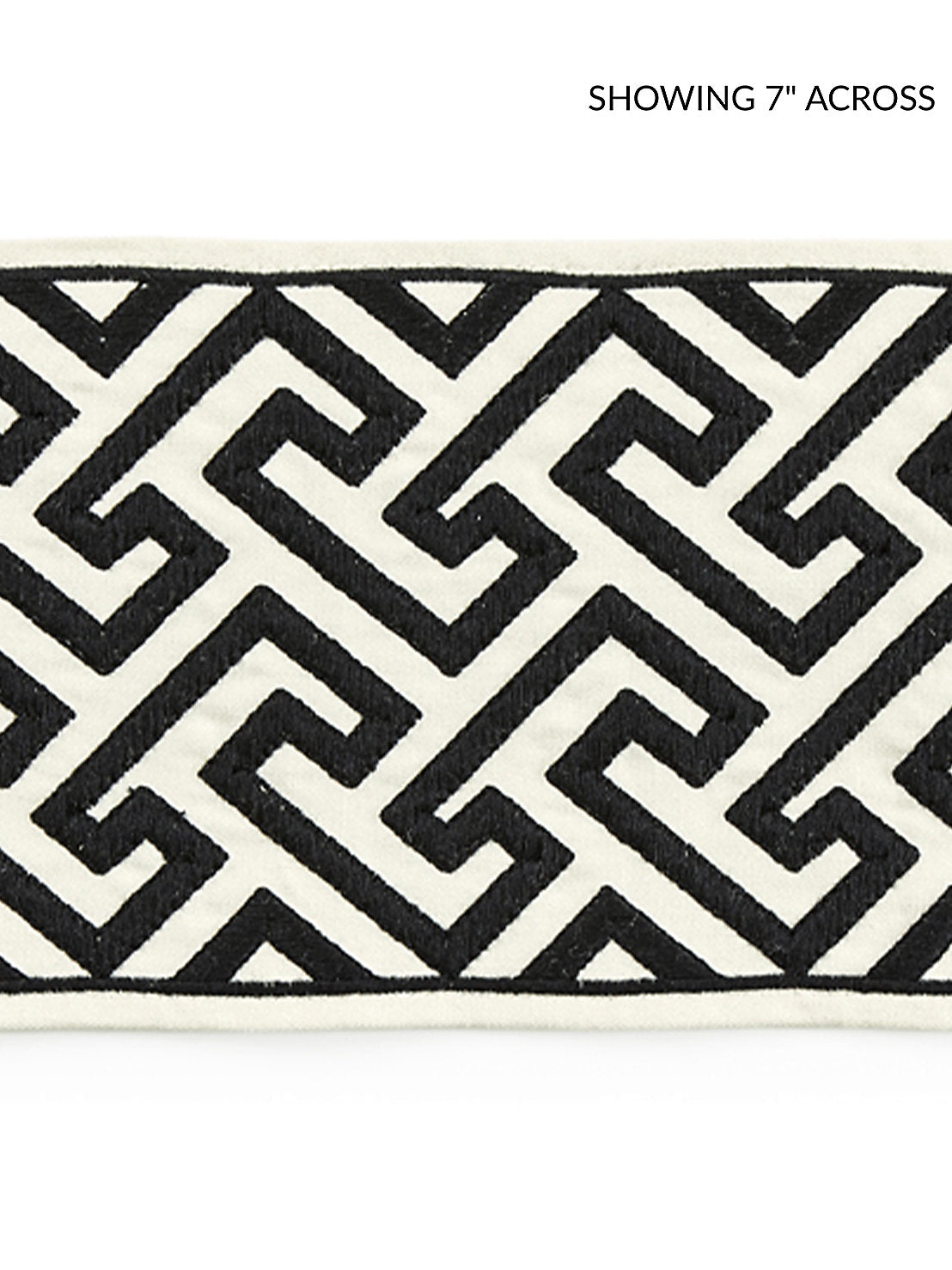 Labyrinth Embroidered Tape - Noir