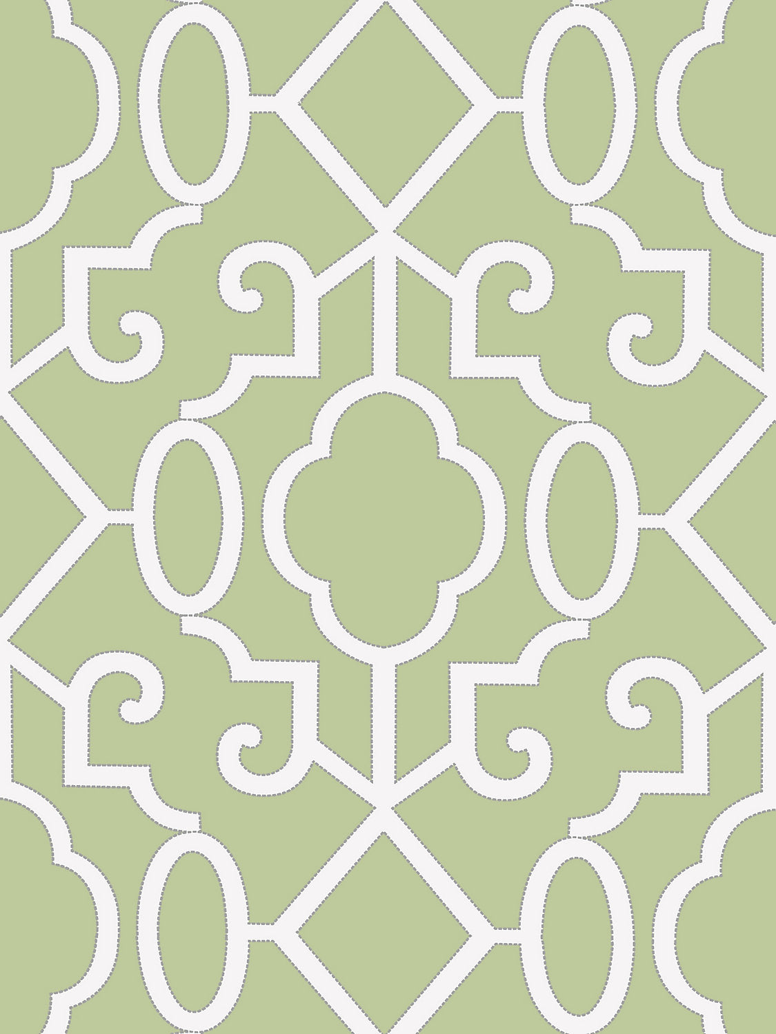 Ming Fretwork Wallpaper - Pear - Scalamandre Wallpaper