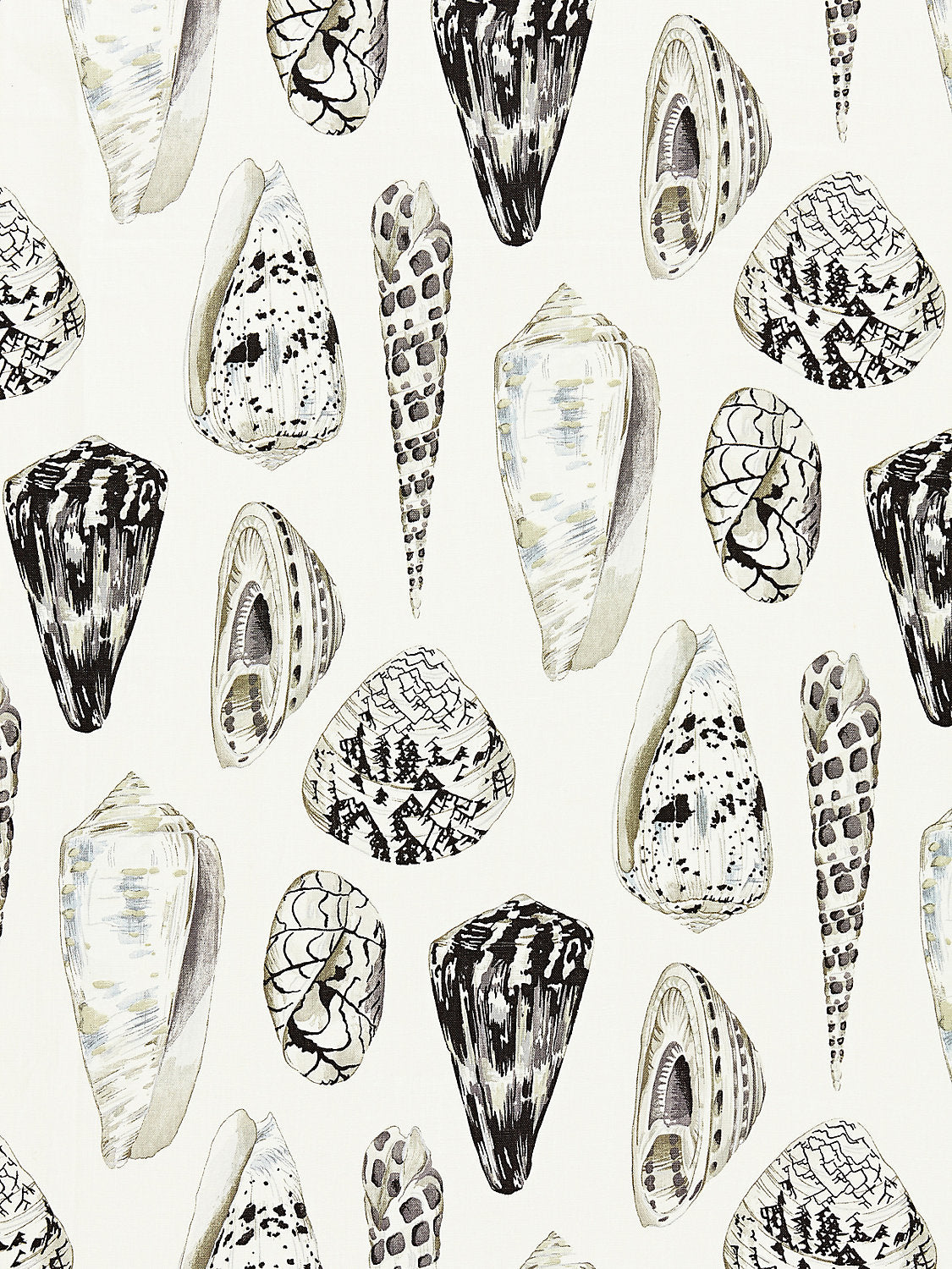 Coquina Linen Print - Graphite