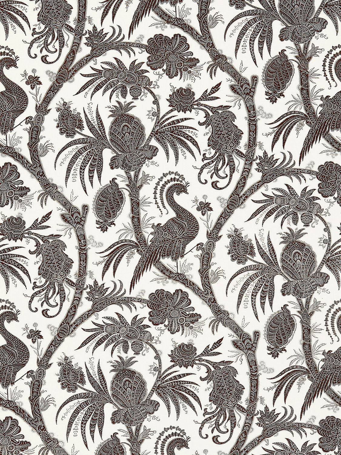 Balinese Peacock Linen Print - Java