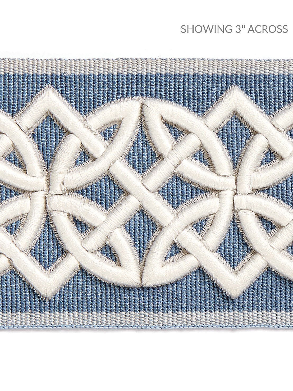 Celtic Embroidered Tape - Dusk Blue - Scalamandre Trim