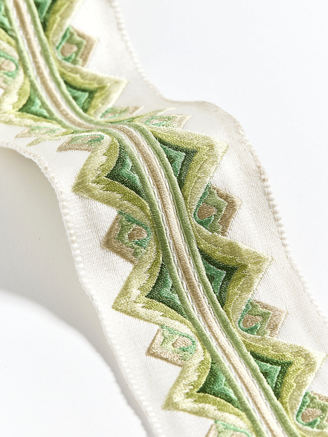 Flamme Embroidered Tape - Jade - Scalamandre Trim