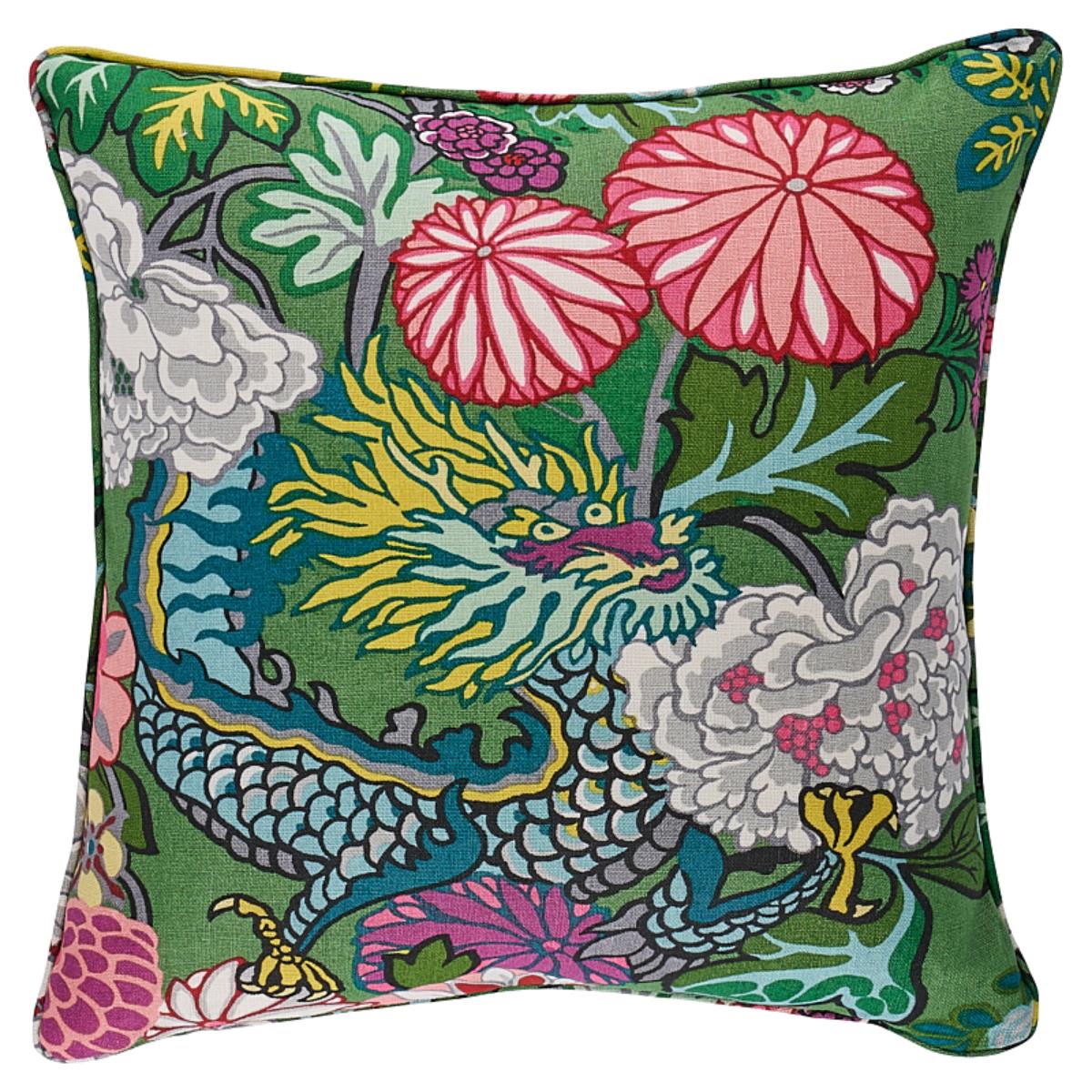Chiang Mai Dragon - Jade - SO17327706 - 22" x 22" - Schumacher Pillow