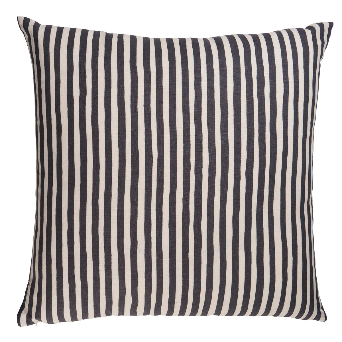 Schumacher Chaney Floral Stripe Pillow pillow in Carbon, 22" x 22" view 2 - Schumacher Pillow