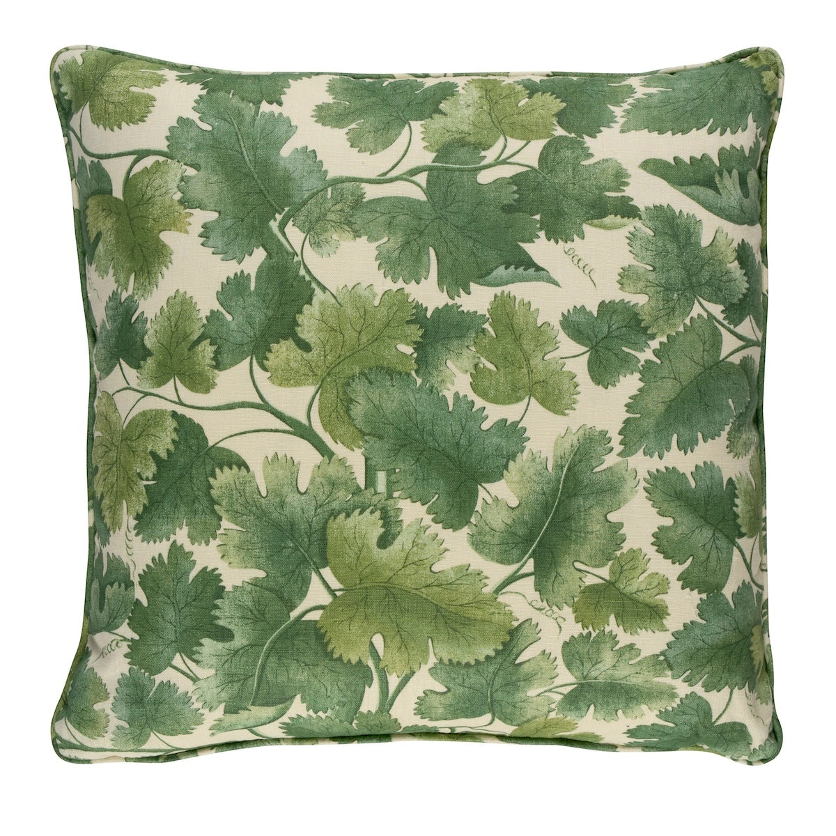Schumacher Edinburgh Vine Pillow pillow in Forest, 20" x 20" - Schumacher Pillow