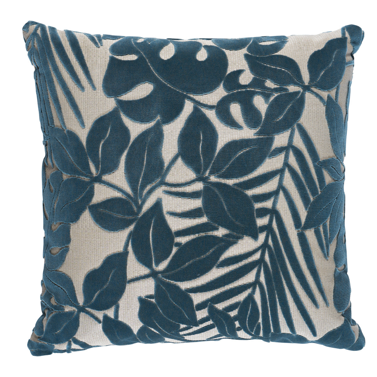 Schumacher Miramar I/O Velvet Pillow pillow in Cadet, 22" x 22" - Schumacher Pillow