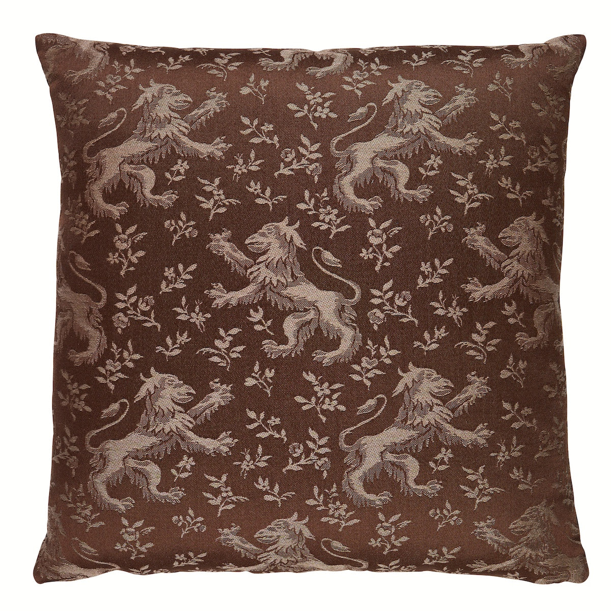 Schumacher Ewan's Beasts Pillow pillow in Brown, 22" x 22" - Schumacher Pillow