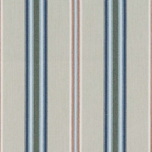 Color: Green, Material: 100% Subrella Acrylic, Mildew Resistant: Yes, Recommended Use: Indoor Outdoor Upholstery Cushion Pillow Drapery, Warranty: 5 Year, Water Repellent: Yes, Width: 54", Type: Stripes, Selvedge: Left-Right, Repeat: 0Vx6.82H