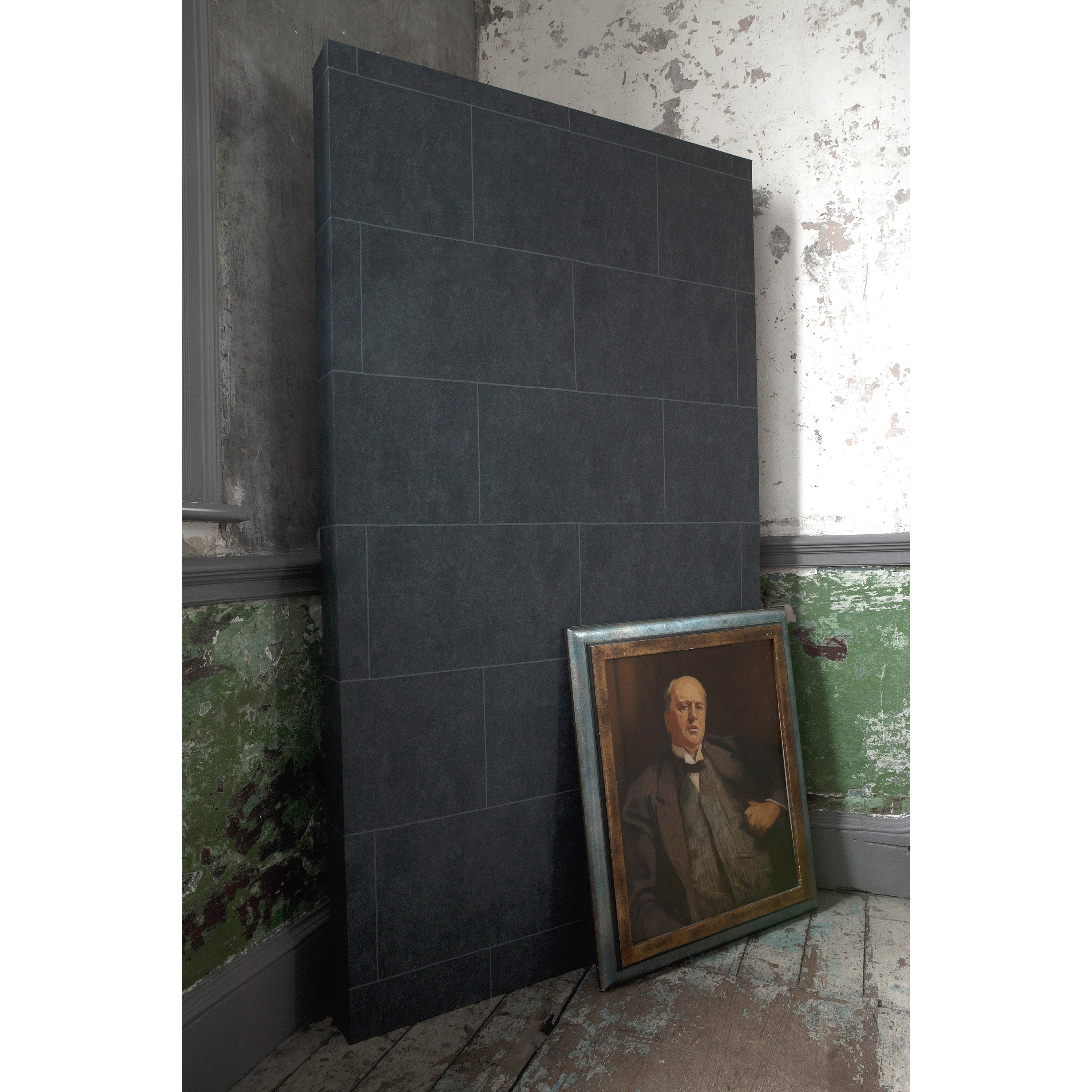 Stone Block - Black - Cole & Son Wallpaper