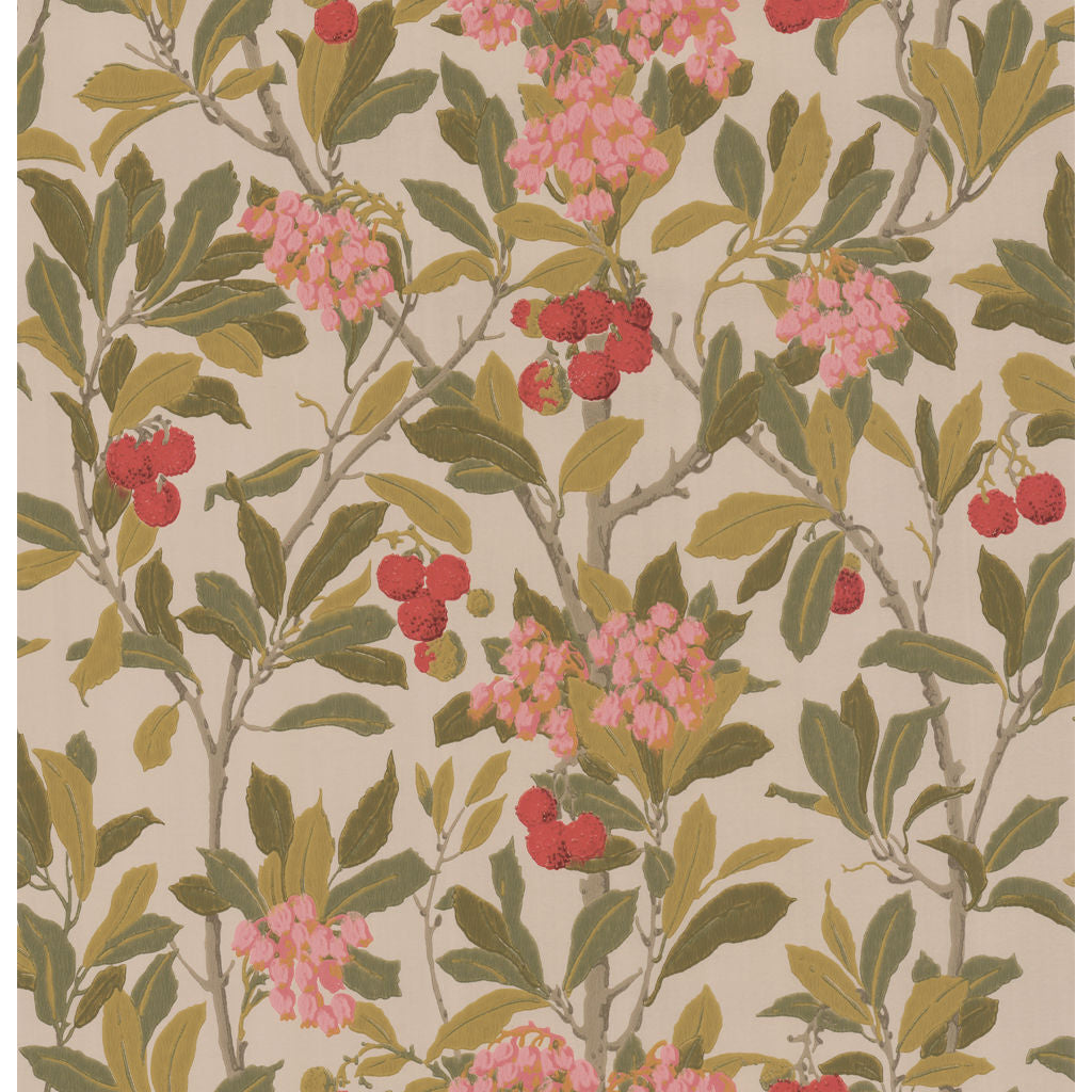 Strawberry Tree - Pink & Linen - Cole & Son Wallpaper