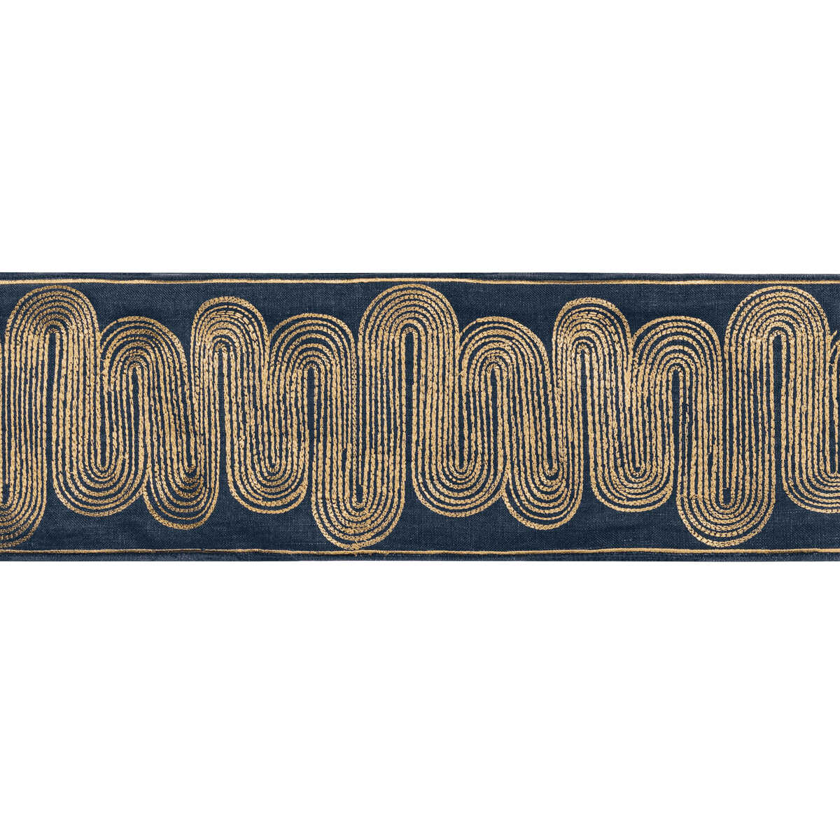 Ischia Tape - Gold/Navy - KRAVET COUTURE Trim