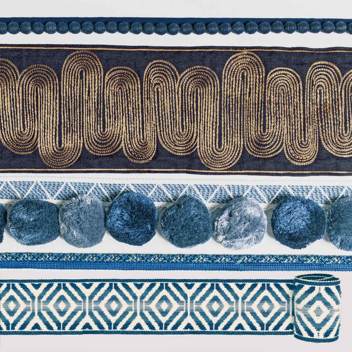 Ischia-Tape-Gold-Navy-Kravet-Couture-Trim - KRAVET COUTURE Trim