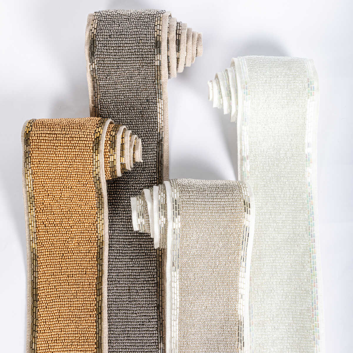 Luxe Bead Tape - Graphite - KRAVET COUTURE Trim