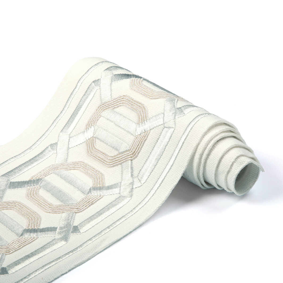 Octagon Wide Tape - Silver - KRAVET COUTURE Trim