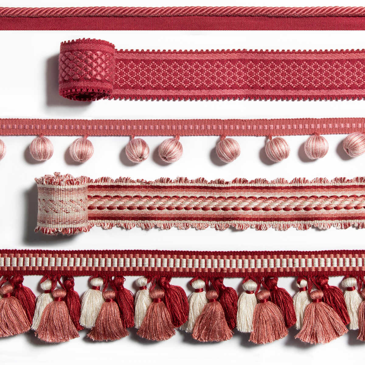 Bastille Braid - Berry - BRUNSCHWIG & FILS Recortar