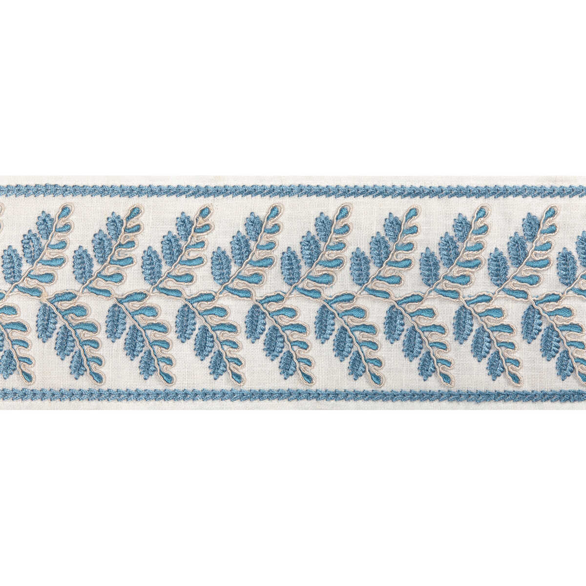 Fougere Border - Blue - BRUNSCHWIG & FILS Trim