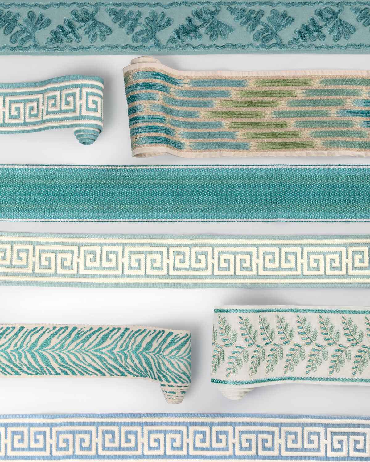 Cascade-Border-Teal-Green-Brunschwig-Fils-Trim - BRUNSCHWIG & FILS Trim
