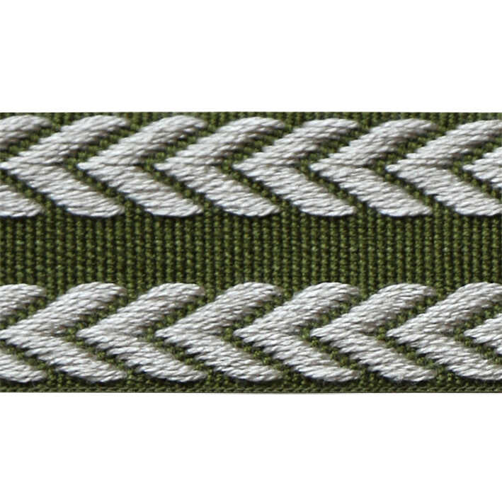 Chevron Braid - Olive Green & Flax - LEE JOFA Trim