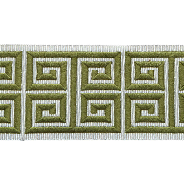 Greek Emb Border - Green
