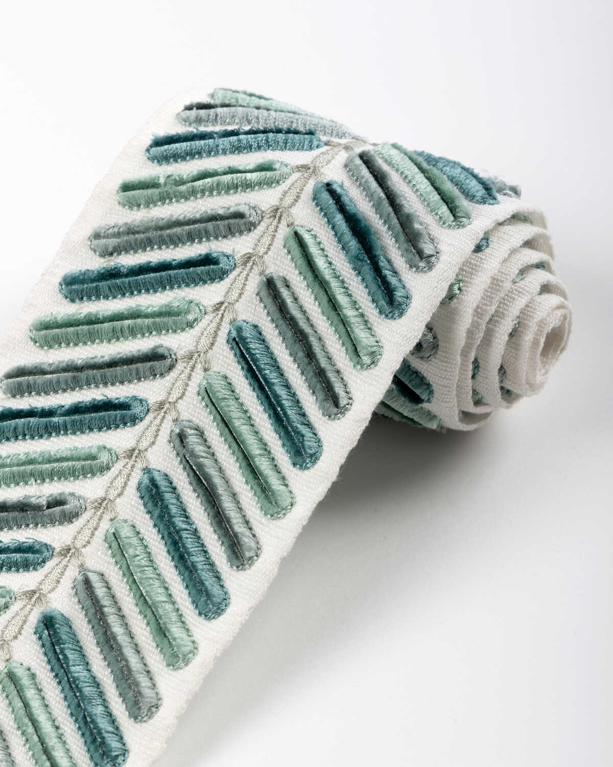 Wingfield Emb Tape - Teal - LEE JOFA Trim