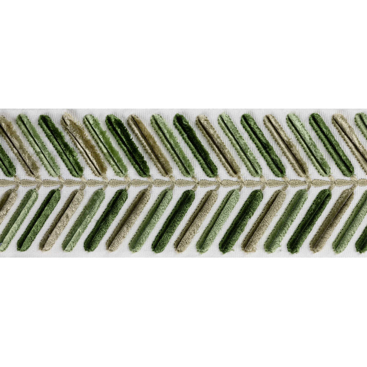 Wingfield Emb Tape - Green - LEE JOFA Trim