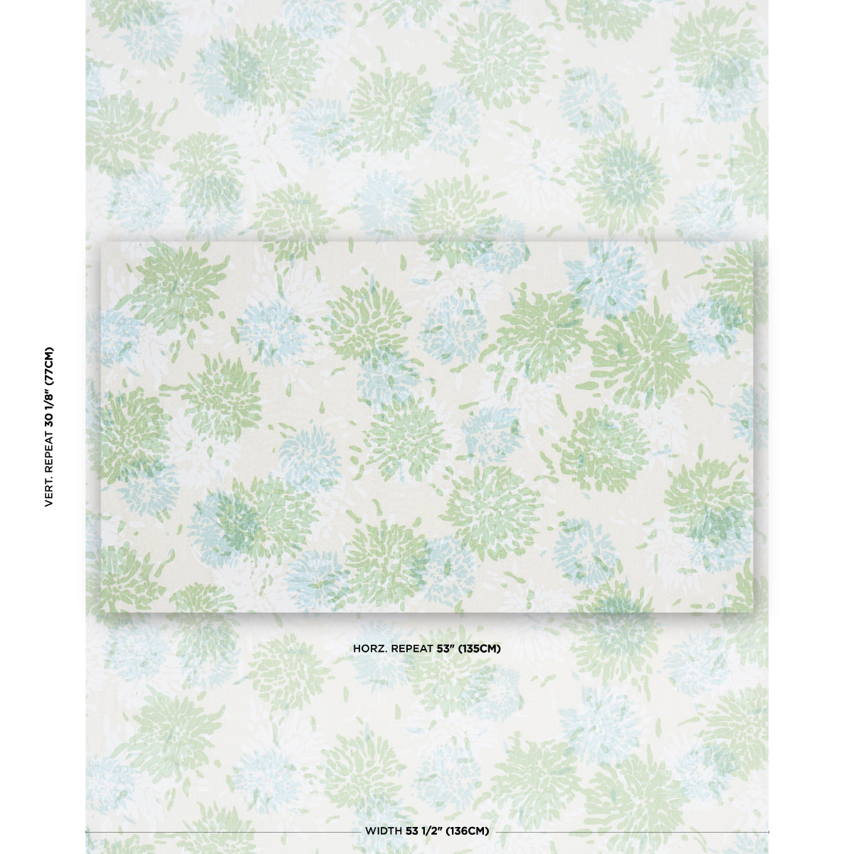 CHRYSANTHEMUM-BY-TILLETT-GREEN-SKY-SCHUMACHER-TL400012 - Schumacher Fabric