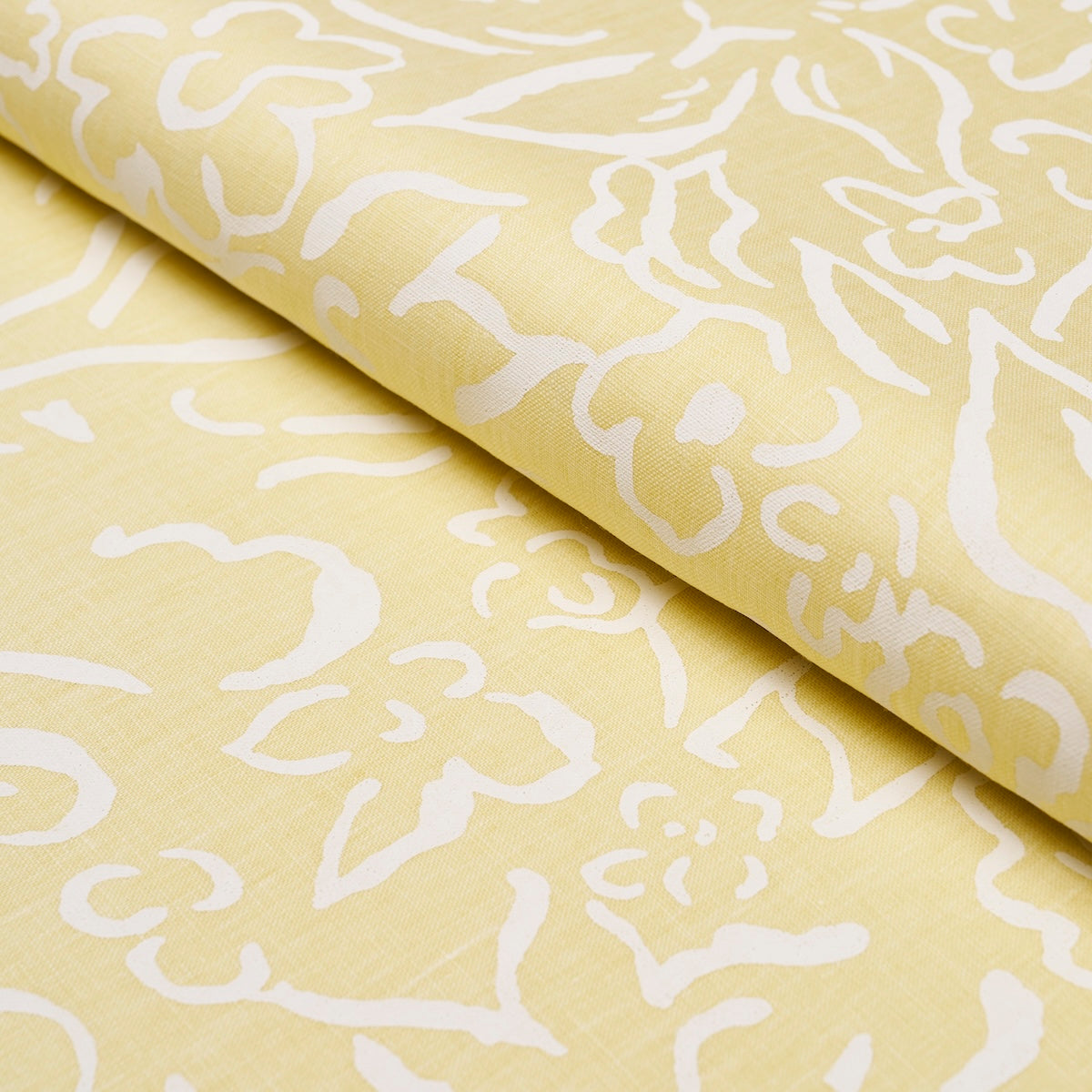 MATISSE-WHITE-ON-YELLOW-SCHUMACHER-TL400051 - Schumacher Fabric