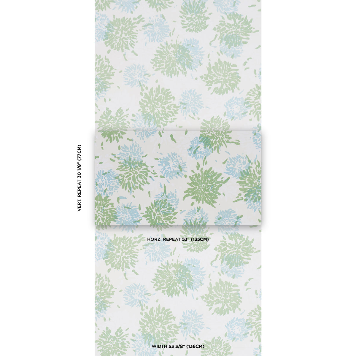 CHRYSANTHEMUM-BY-TILLETT-GREEN-SKY-SCHUMACHER-TL800000 - Schumacher Wallpaper