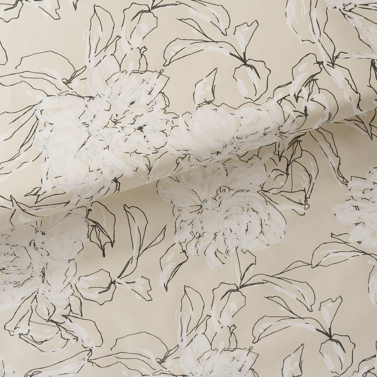 PEONY-SILHOUETTE-GRAPHITE-SCHUMACHER-TL800011 - Schumacher Wallpaper