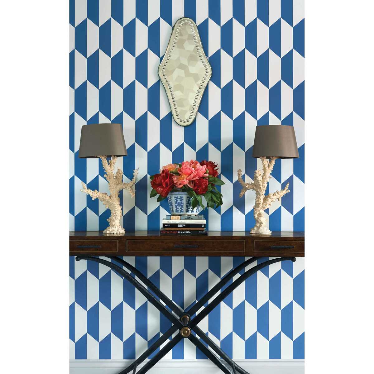 Tile - Blue And White - COLE & SON Wallpaper