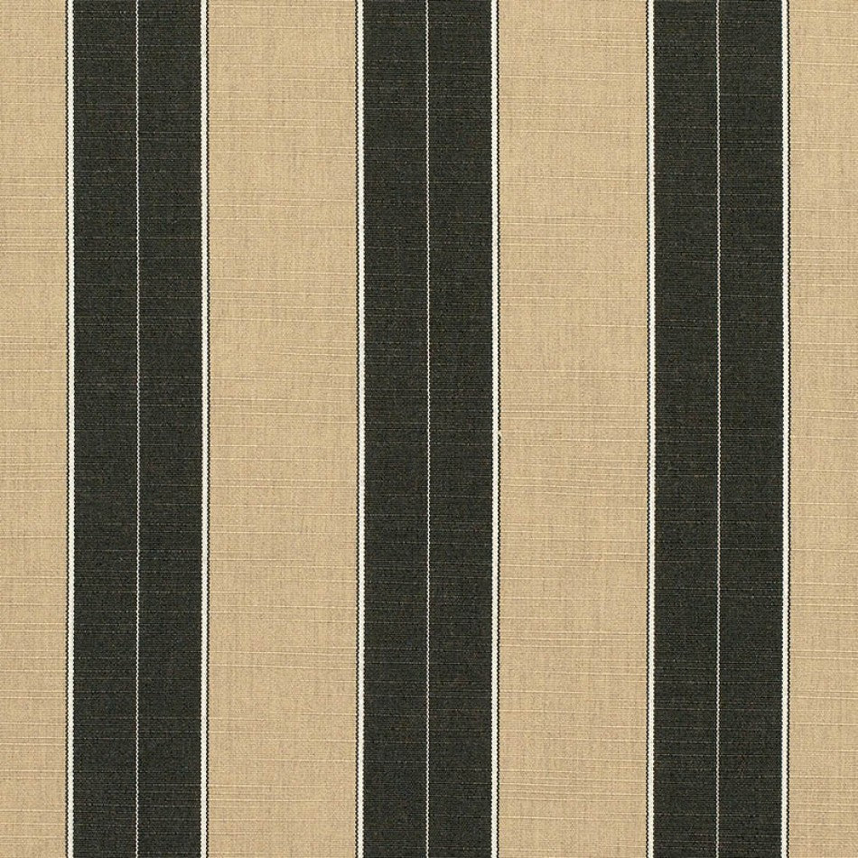 Color: Black, Color: Beige Tan, Material: 100% Sunbrella Acrylic, Mildew Resistant: Yes, Pattern Direction: Left to Right, Recommended Use: Indoor Outdoor Upholstery Cushion Pillow Drapery, Warranty: 5 Year, Water Repellent: Yes, Width: 54", Type: Stripe, Pattern Direction: Up the roll, Repeat: 4.5Vx0H