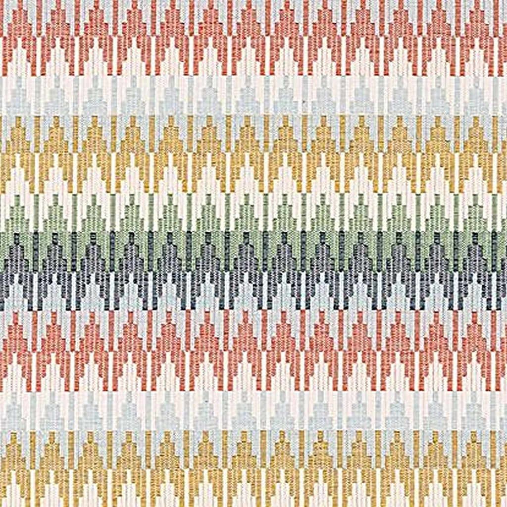 Color: Multi, Material: 100% Subrella Acrylic, Mildew Resistant: Yes, Recommended Use: Indoor Outdoor Upholstery Cushion Pillow Drapery, Warranty: 5 Year, Water Repellent: Yes, Width: 54", Type: Patterns, Selvedge: Left-Right, Repeat: 8.345Vx1H