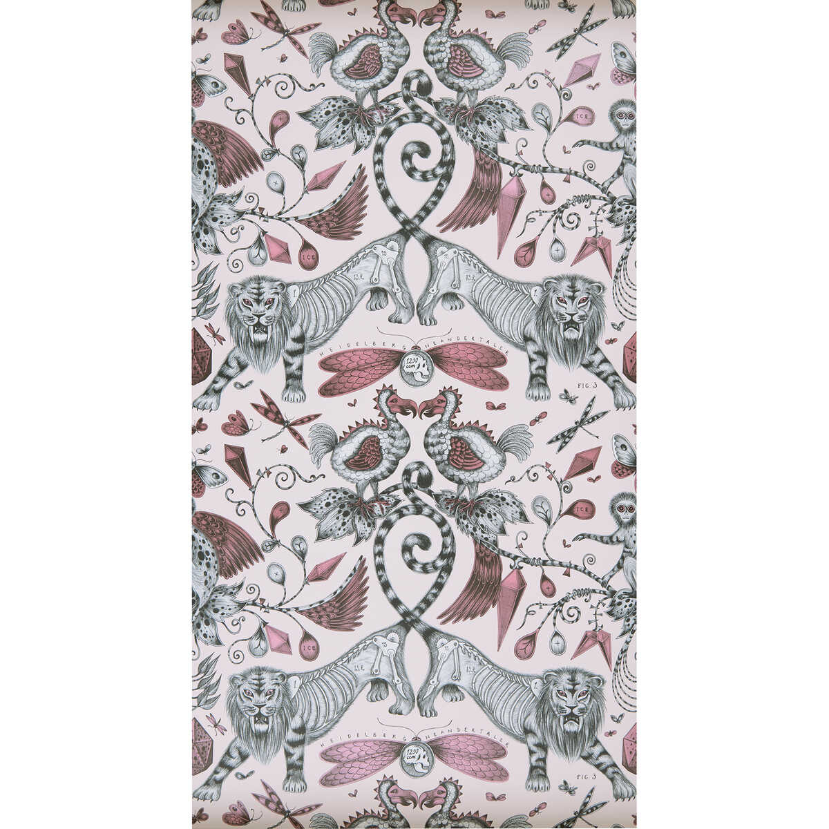 Extinct - Pink - CLARKE AND CLARKE Papel pintado