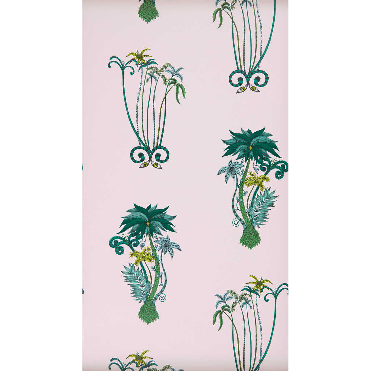 Jungle Palms - Pink - CLARKE AND CLARKE Wallpaper