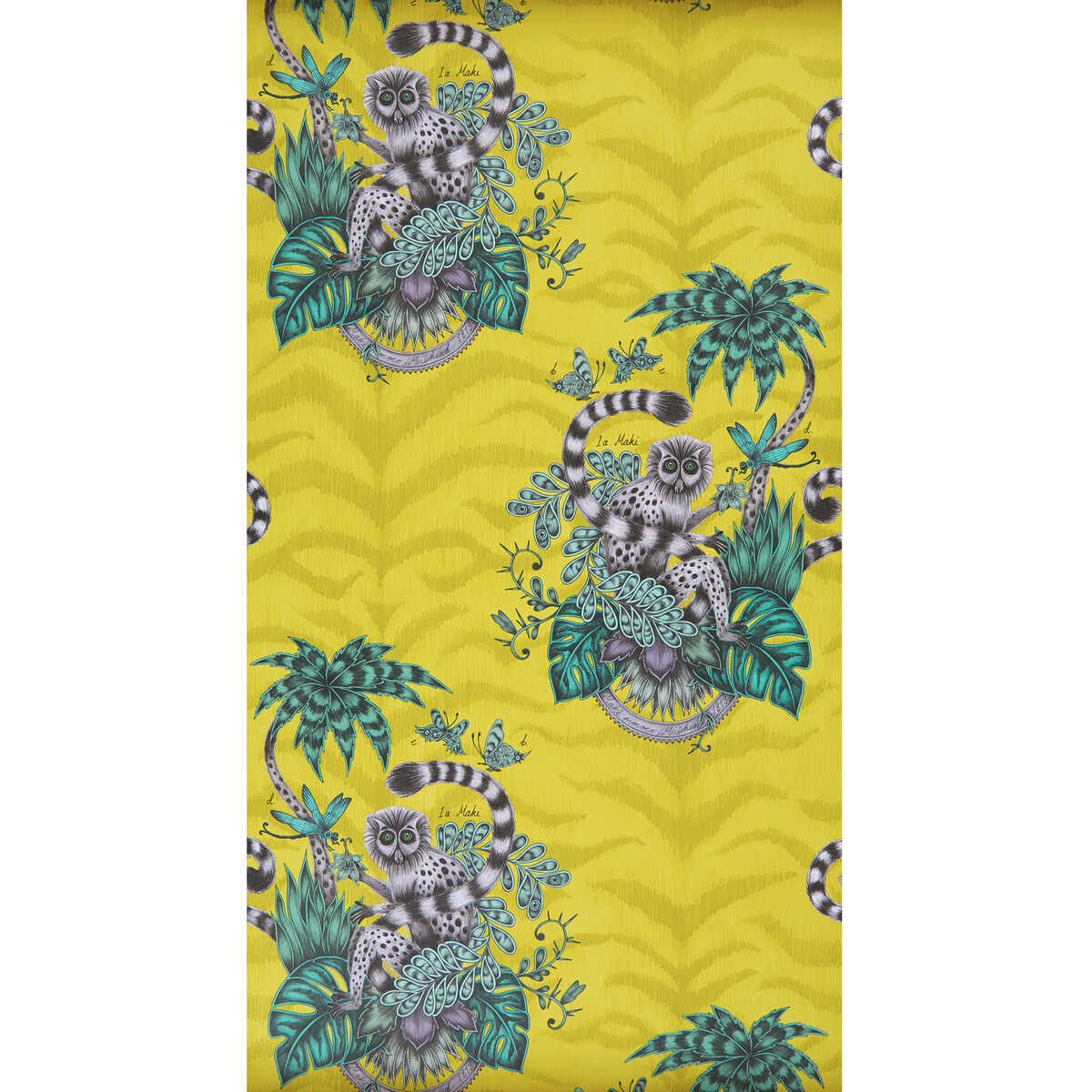 Lemur - Lime - CLARKE AND CLARKE Wallpaper