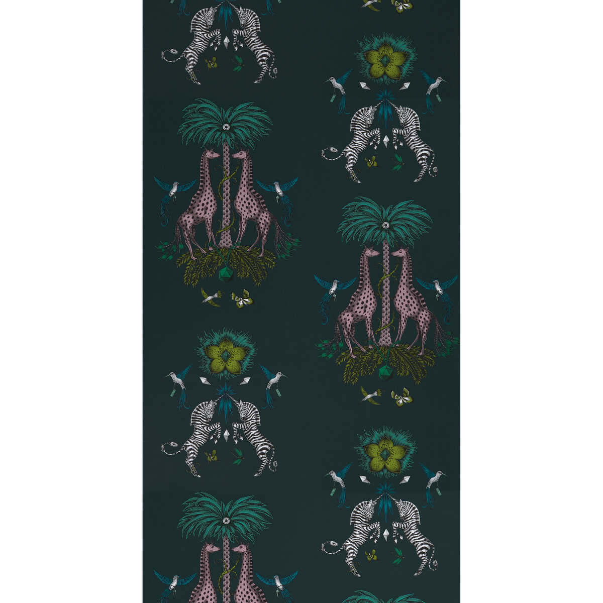 Creatura - Teal - CLARKE AND CLARKE Wallpaper