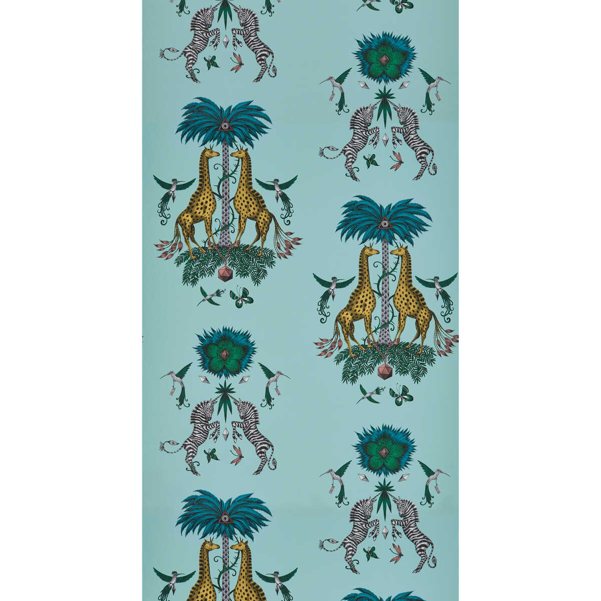 Creatura - Turquoise - CLARKE AND CLARKE Wallpaper