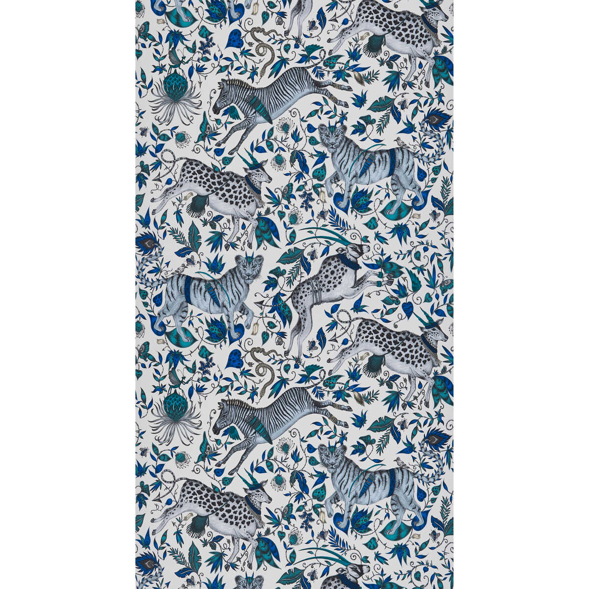 Protea - Blue - CLARKE AND CLARKE Papel pintado
