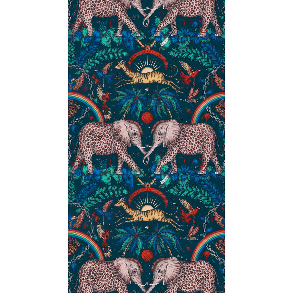 Zambezi - Navy - CLARKE AND CLARKE Wallpaper
