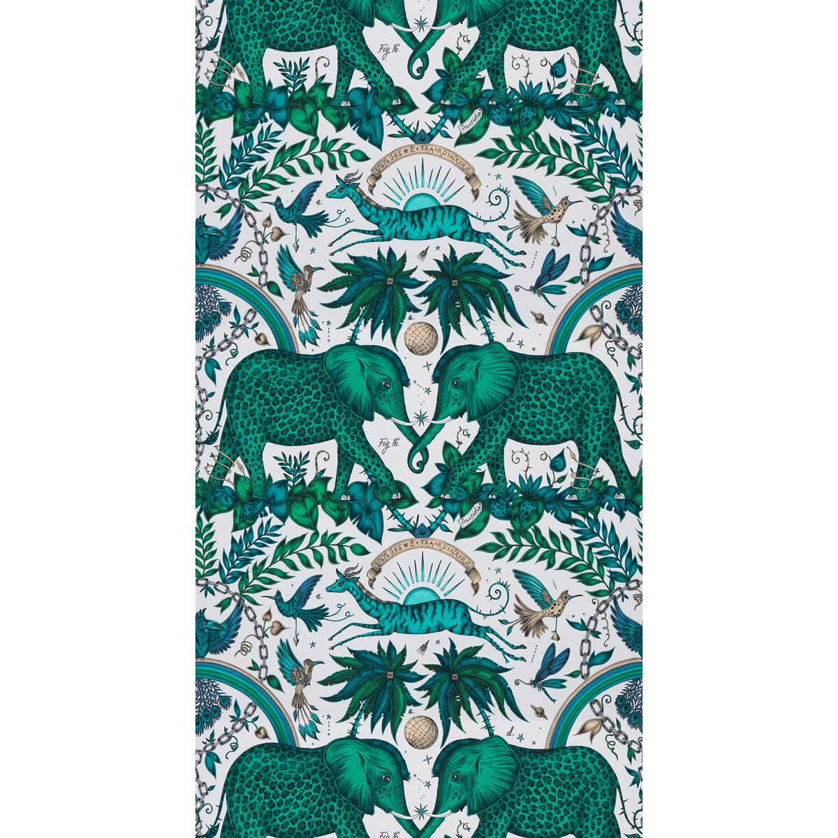 Zambezi - Green - CLARKE AND CLARKE Wallpaper