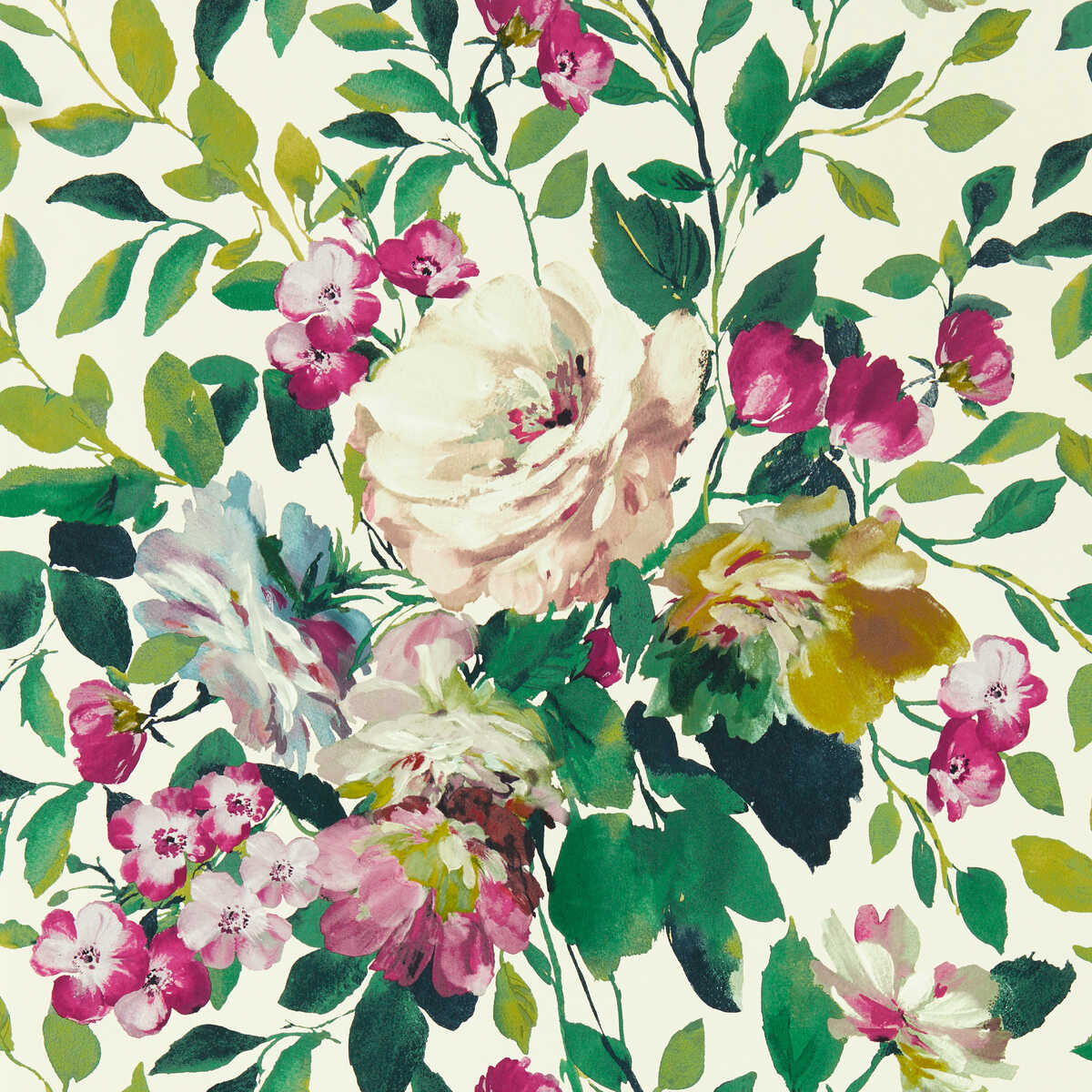 Bloom - Fuchsia Wp - CLARKE AND CLARKE Wallpaper