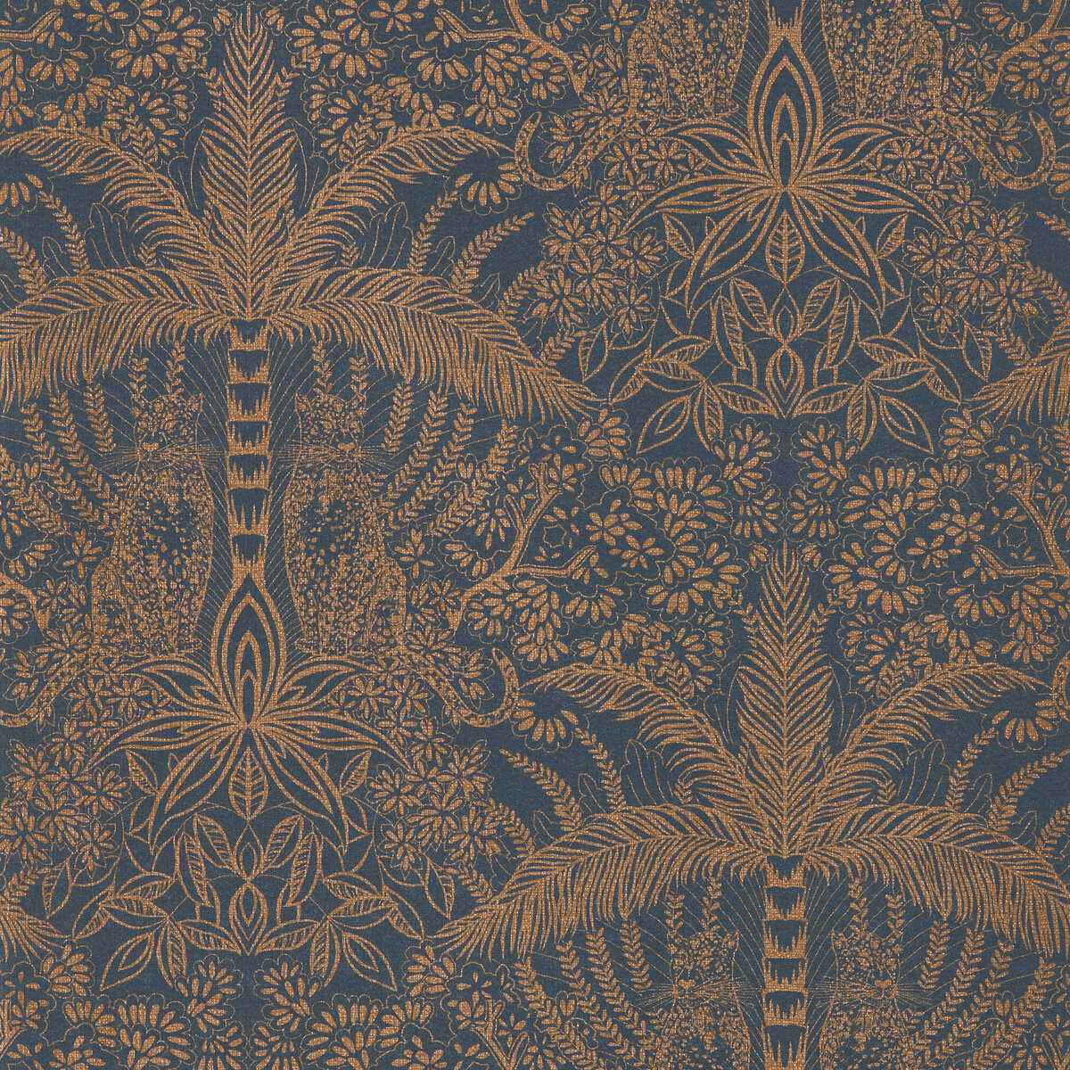 Leopardo-Copper-Midnight-Wp-Clarke-And-Clarke-Wallpaper - CLARKE AND CLARKE Wallpaper