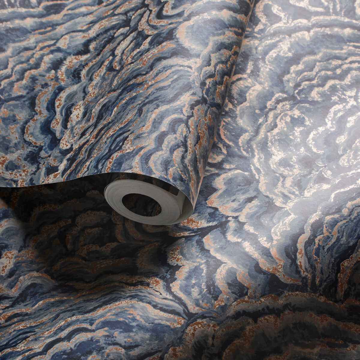 Lumino-Midnight-Copper-Wp-Clarke-And-Clarke-Wallpaper - CLARKE AND CLARKE Wallpaper