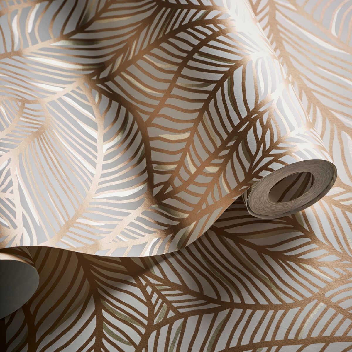 Selva - Bronze/Ivory Wp - CLARKE AND CLARKE Wallpaper