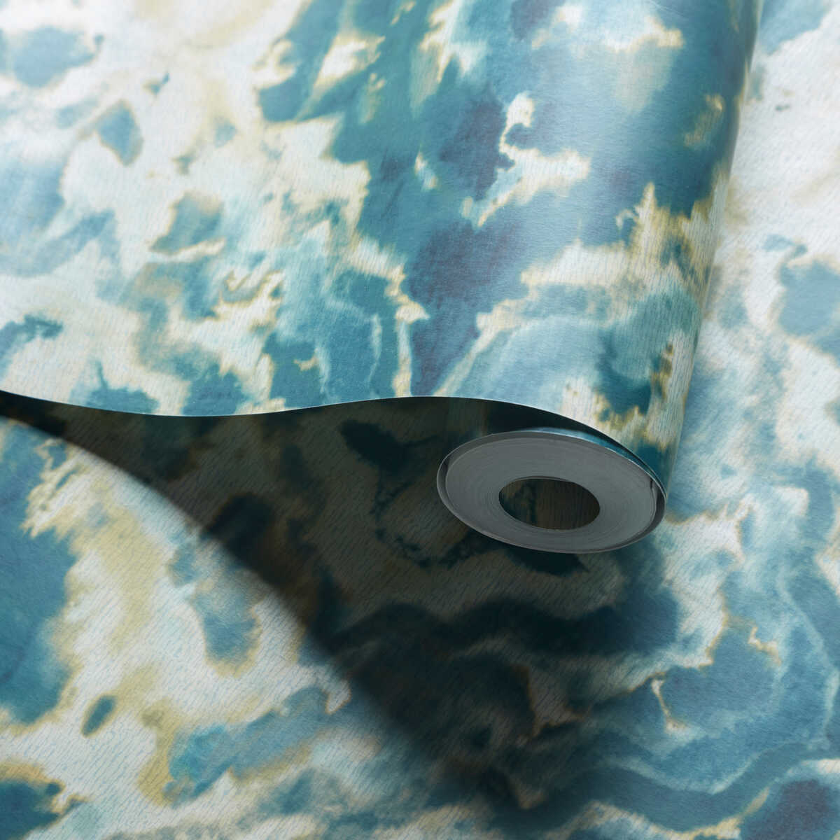 Aqueous - Teal Wp - CLARKE AND CLARKE Wallpaper