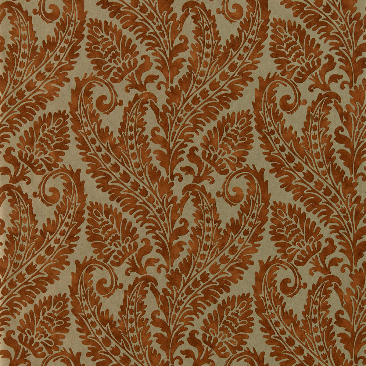 Regale - Russet Gilver Wp - CLARKE AND CLARKE Wallpaper