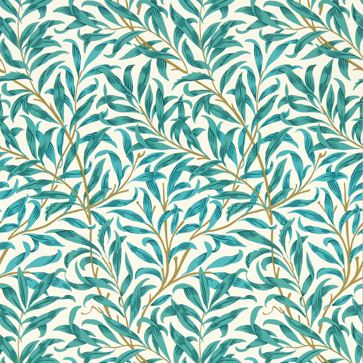Willow Boughs - Teal Wp