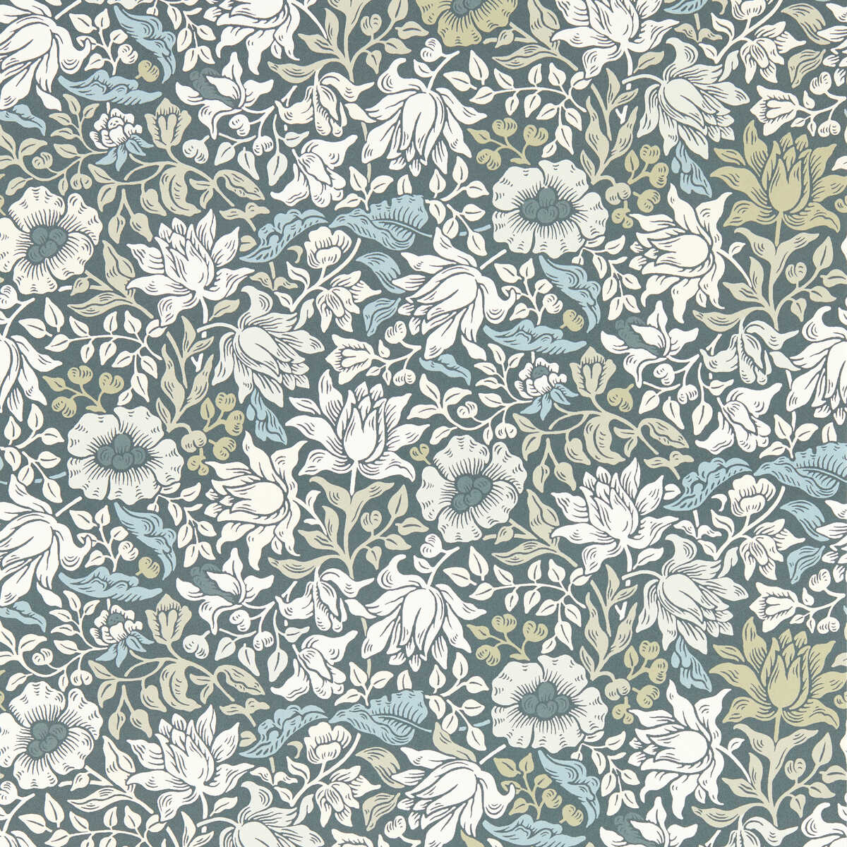 Mallow - Slate Wp - CLARKE AND CLARKE Wallpaper