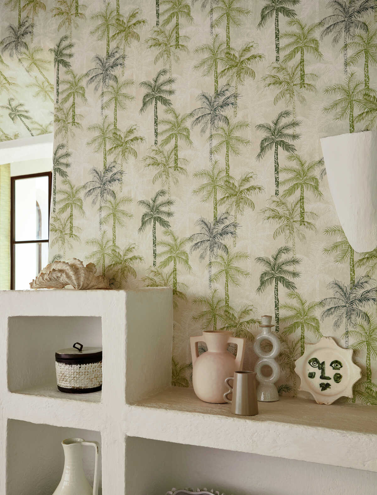 Palmyra - Denim Wp - CLARKE AND CLARKE Wallpaper